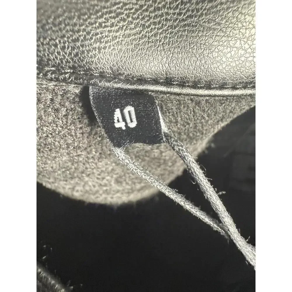 NWT The Kooples Black Leather Pants Size 40 - Picture 5 of 7